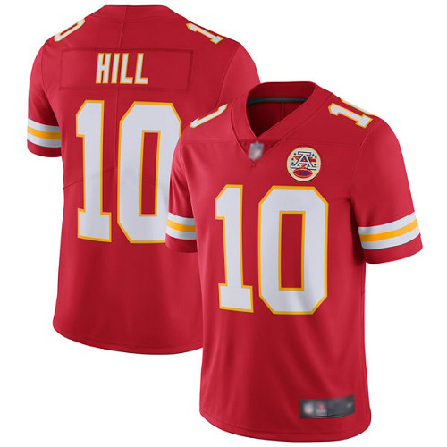 Youth Kansas City Chiefs 10 Hill Tyreek Red Team Color Vapor Untouchable Limited Player Football Nike NFL Jersey